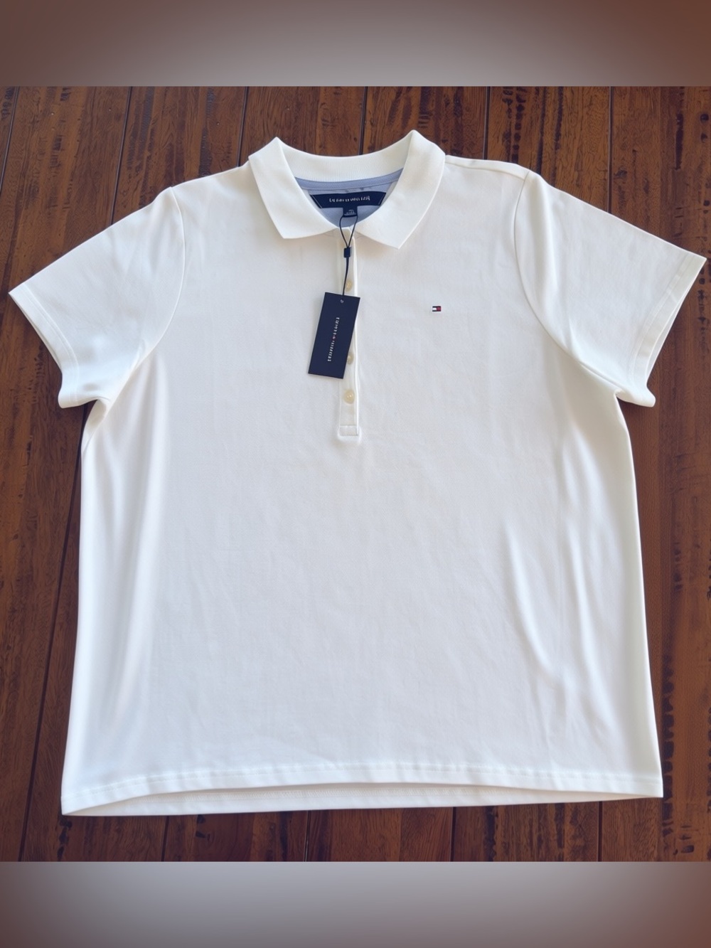 Tommy Hilfiger Women's White Heritage Polo Shirt XXL NWT Classic Logo